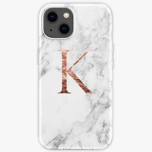Monogramm Rosenmarmor K. iPhone Flexible Hülle