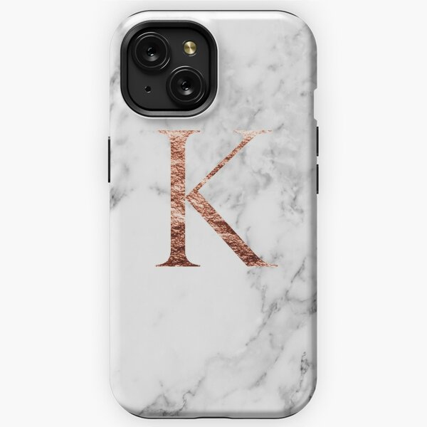 Funda personalizada para iPhone 11 Kayleigh Letra K con monograma inicial  de caligrafía