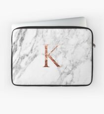 Monogram rose marble K Laptop Sleeve