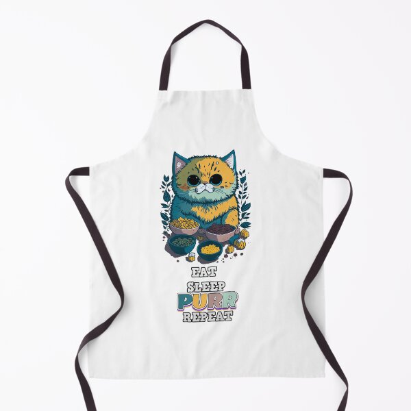 Item preview, Add Some Humor to Your Cat-Loving Lifestyle with 'Eat Sleep Purr Repeat' Cat Art designed and sold by Digitlartmaster.