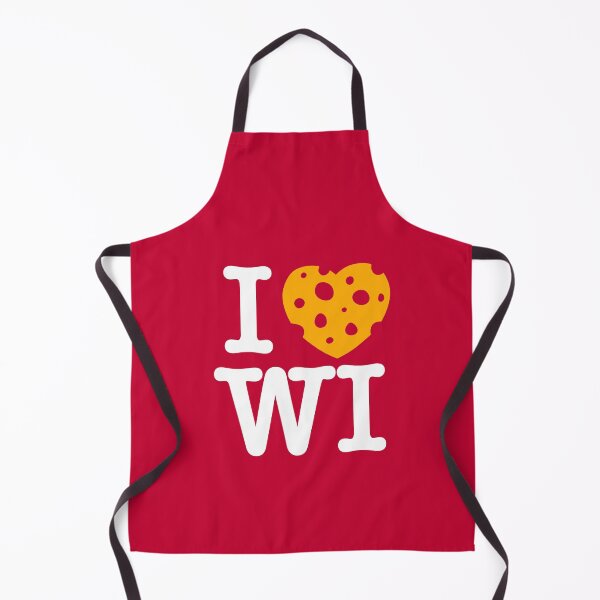 Item preview, I Love Wisconsin - I heart WI with Cheese - On Madison Red Background designed and sold by abowersock.