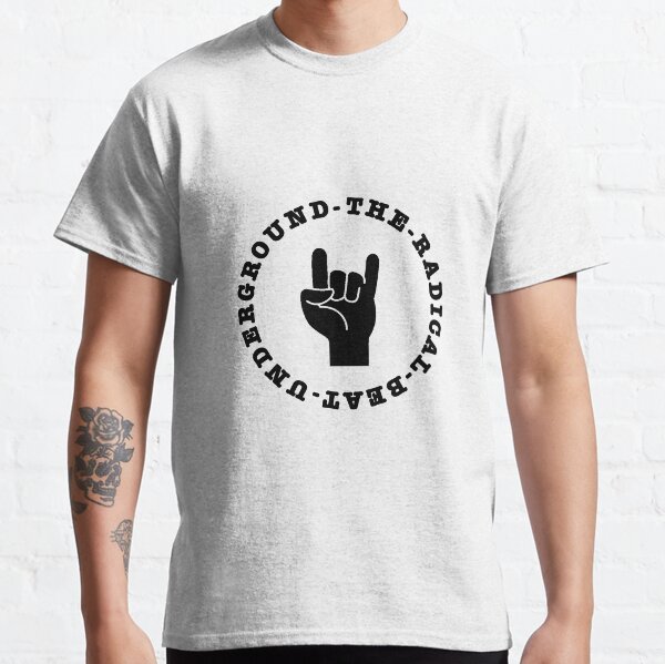 THE RADICAL BEAT UNDERGROUND - Devil Horns Logo Black Classic T-Shirt