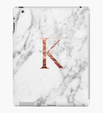 Monogram rose marble K iPad Case/Skin