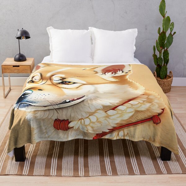Item preview, Hokusai Blonde Shiba Inu Japanese Style Dog Portait designed and sold by Pumpkin-Prints.