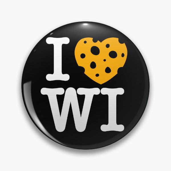 Item preview, I Love Wisconsin - I heart WI with Cheese - On dark background designed and sold by abowersock.