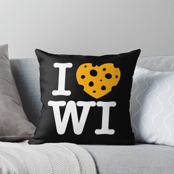 Item preview, I Love Wisconsin - I heart WI with Cheese - On dark background designed and sold by abowersock.