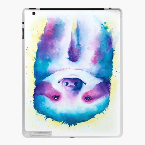 Colorfur Sloth - Watercolor iPad Skin
