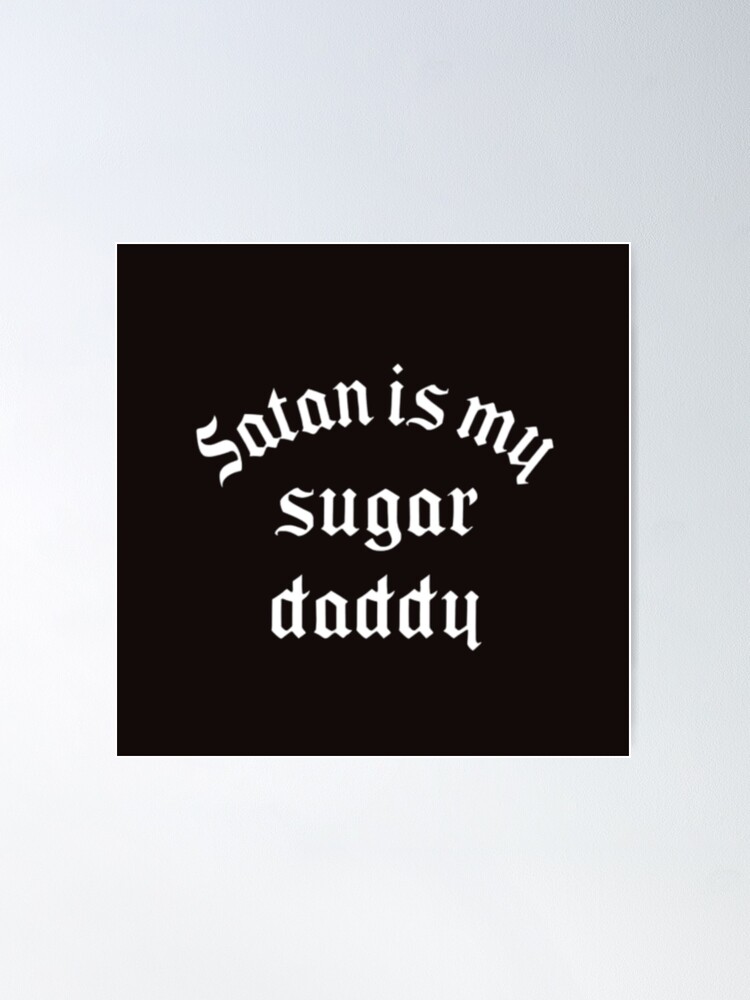 Satan Is My Sugar Daddy Throw Pillow - Satanic Cushion Goth Decor