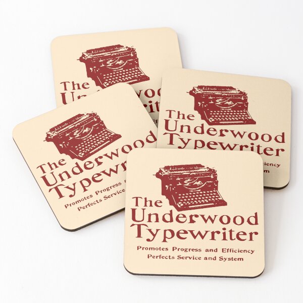 Item preview, Old Ad Underwood Manual Typewriter Vintage Maroon designed and sold by Marni Scofidio Desi9ns.