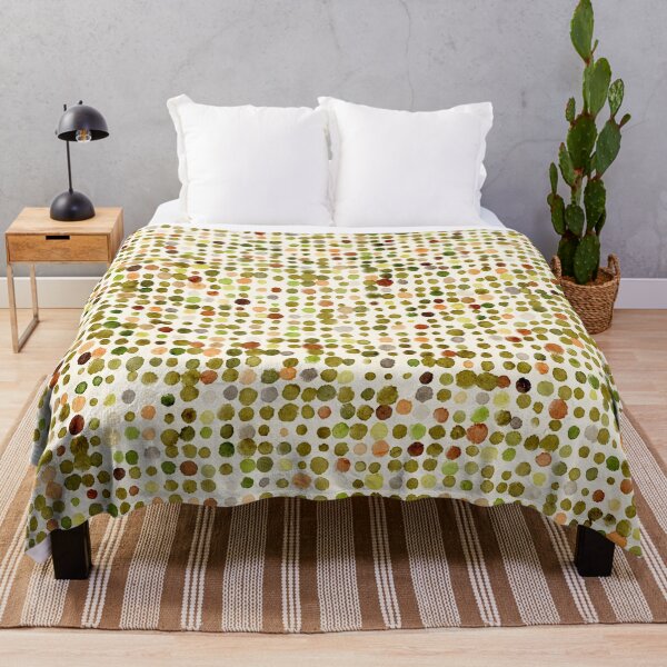 Item preview, Abstract watercolor painting confetti dots in green designed and sold by Denise Jansen.