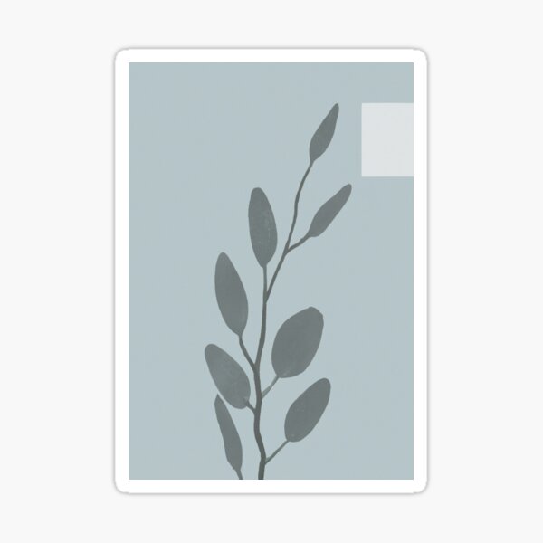 Minimalistic plant waving in the wind Sticker