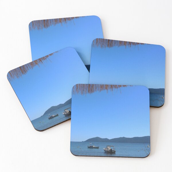 Item preview, Ibiza blue water coast med boats relax designed and sold by eddiebarronshop.