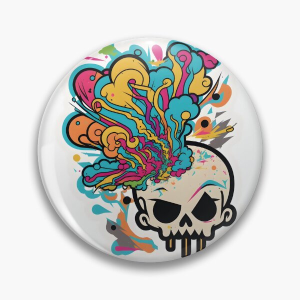 Item preview, Skull Mindblowing Sticker designed and sold by lkzart.