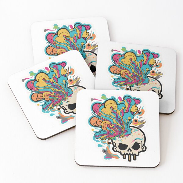 Item preview, Skull Mindblowing Sticker designed and sold by lkzart.
