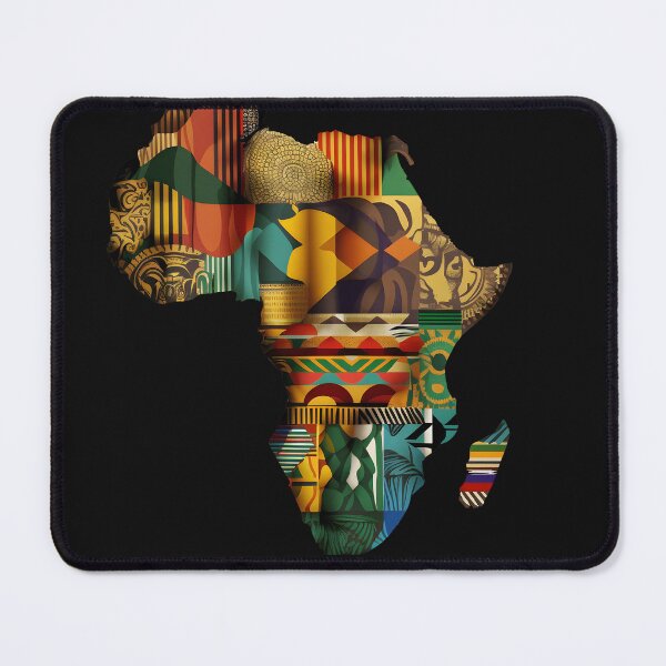 Item preview, Africa Map Kente Cloth Style - African designed and sold by StreetShirts1.