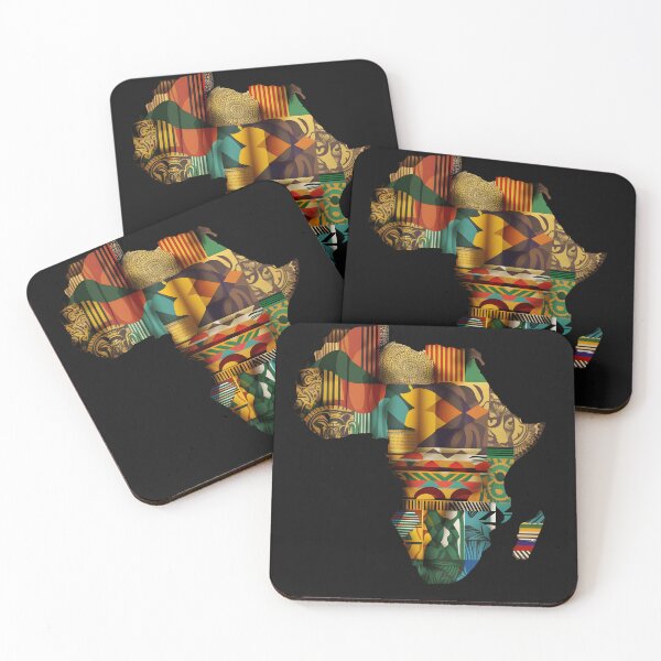 Item preview, Africa Map Kente Cloth Style - African designed and sold by StreetShirts1.