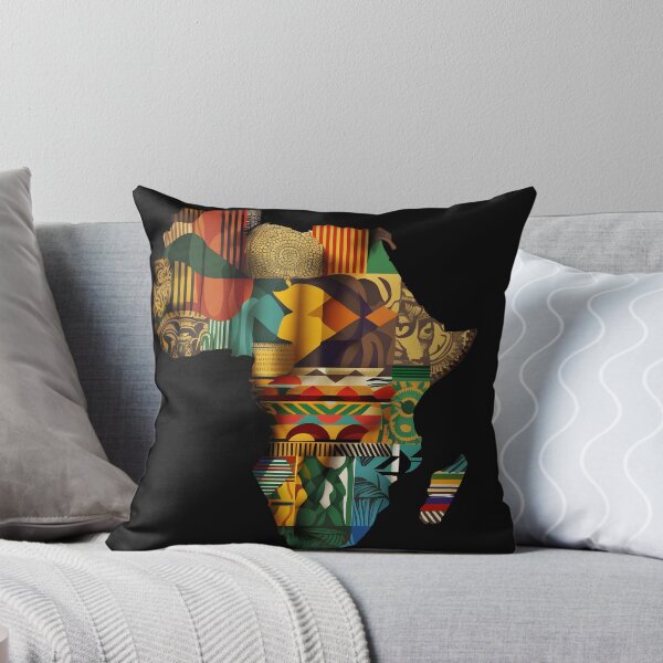 Item preview, Africa Map Kente Cloth Style - African designed and sold by StreetShirts1.