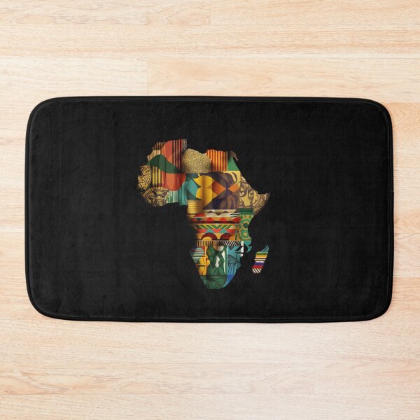 Item preview, Africa Map Kente Cloth Style - African designed and sold by StreetShirts1.