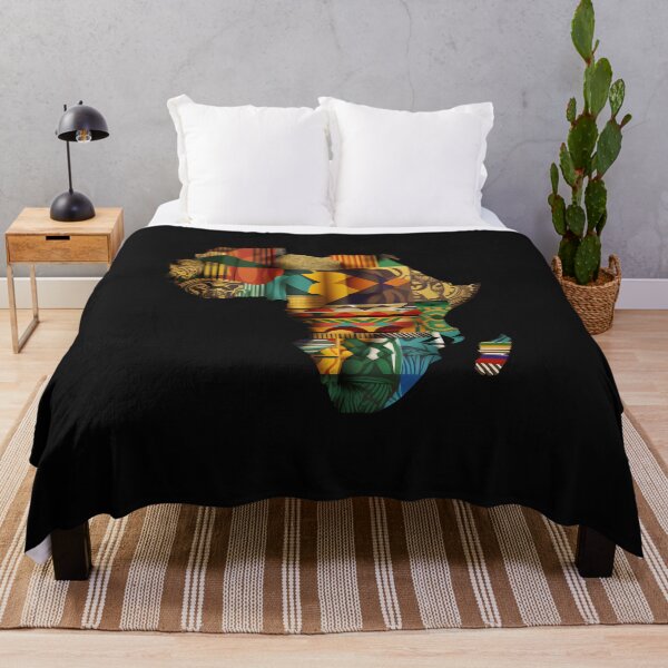 Item preview, Africa Map Kente Cloth Style - African designed and sold by StreetShirts1.