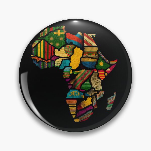 Item preview, Africa Map Kente Cloth Style - African designed and sold by StreetShirts1.