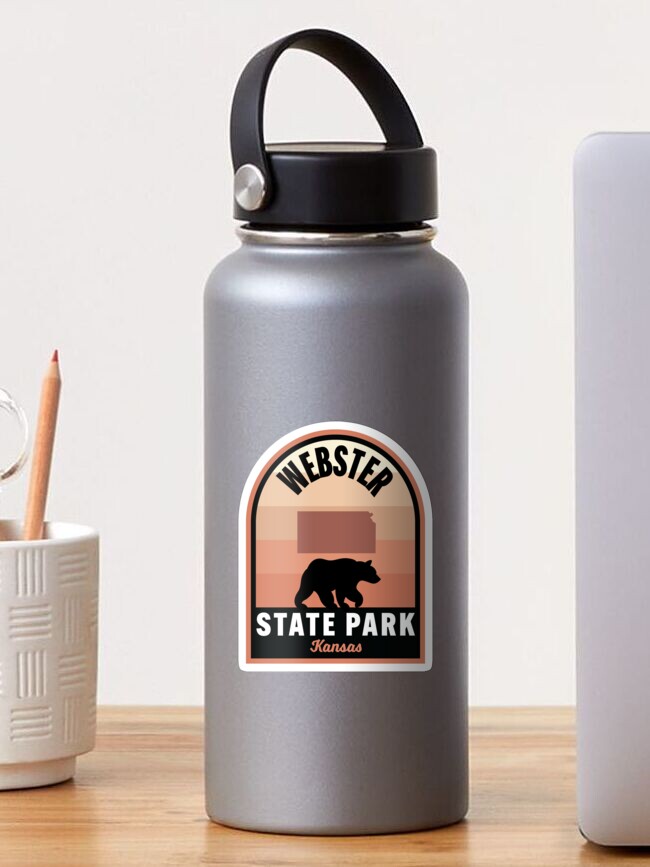 Imagen 1 de 3, Pegatina con la obra Webster State Park KS Bear, diseñada y vendida por HalpinDesign.