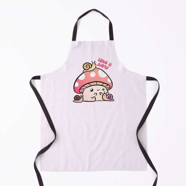 Item preview, Take it slow cute chubby little mushroom with snails friends designed and sold by Yarafantasyart.