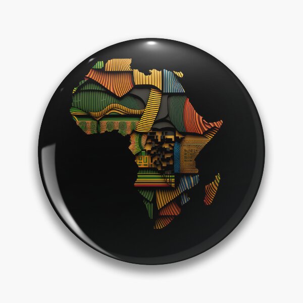 Item preview, Africa Map Kente Cloth Style - African designed and sold by StreetShirts1.