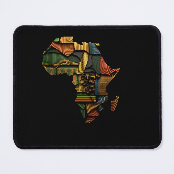 Item preview, Africa Map Kente Cloth Style - African designed and sold by StreetShirts1.