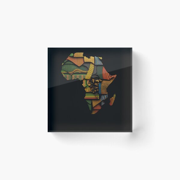 Item preview, Africa Map Kente Cloth Style - African designed and sold by StreetShirts1.