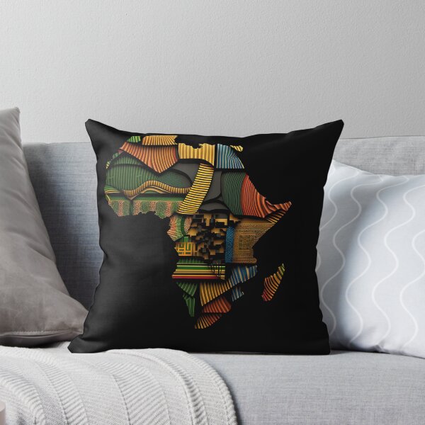 Item preview, Africa Map Kente Cloth Style - African designed and sold by StreetShirts1.
