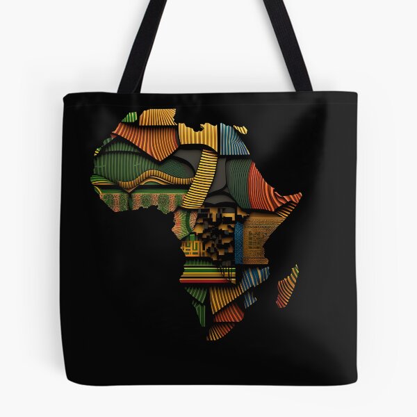 Item preview, Africa Map Kente Cloth Style - African designed and sold by StreetShirts1.
