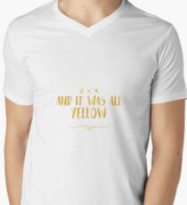 Yellow Coldplay Lyrics Men's V-Neck T-Shirt
