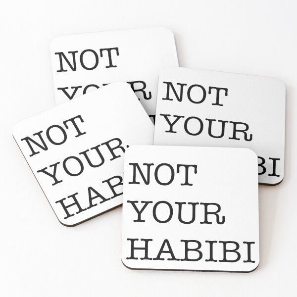 Item preview, Not your habibi funny relationship goals simple black white basic script designed and sold by tulipdesign.