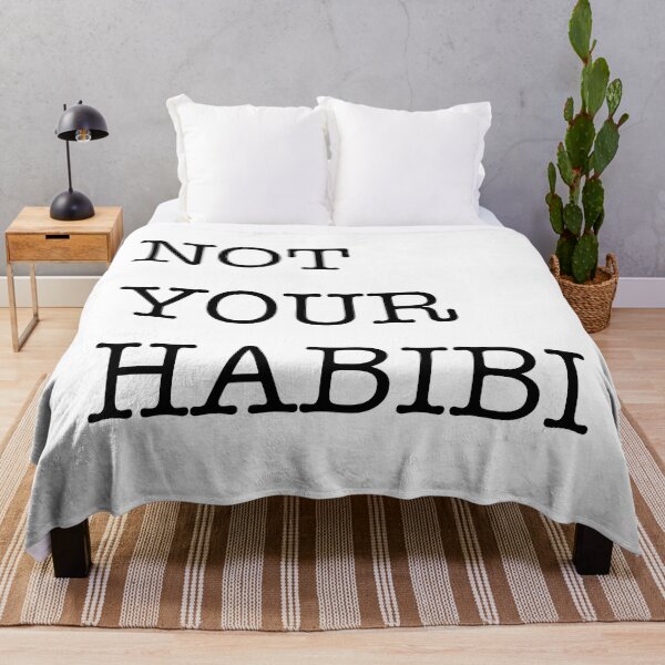 Item preview, Not your habibi funny relationship goals simple black white basic script designed and sold by tulipdesign.