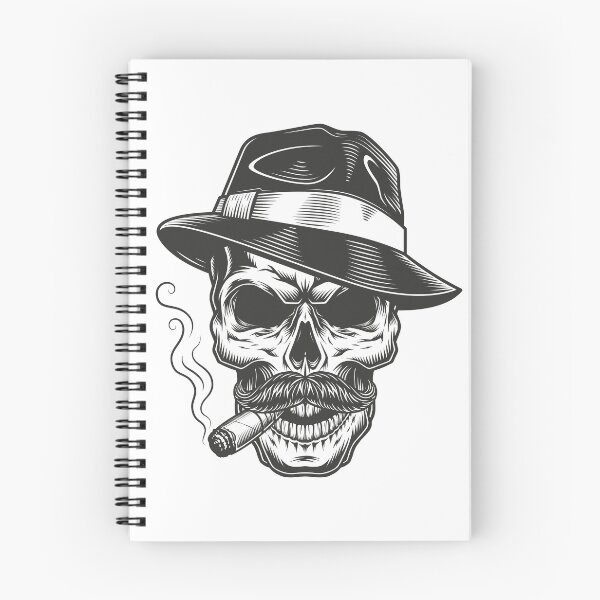 Item preview, Skull with mustache and cigar designed and sold by KachiDesign.