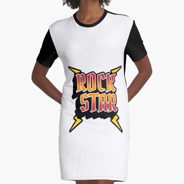 Distressed rockstar best sale t shirt dress