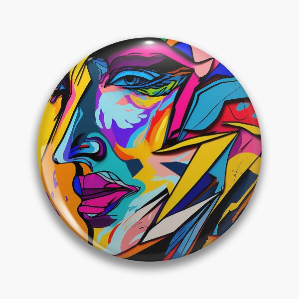 Item preview, Colorful Fauvism Abstract Face Painting designed and sold by elnixart.