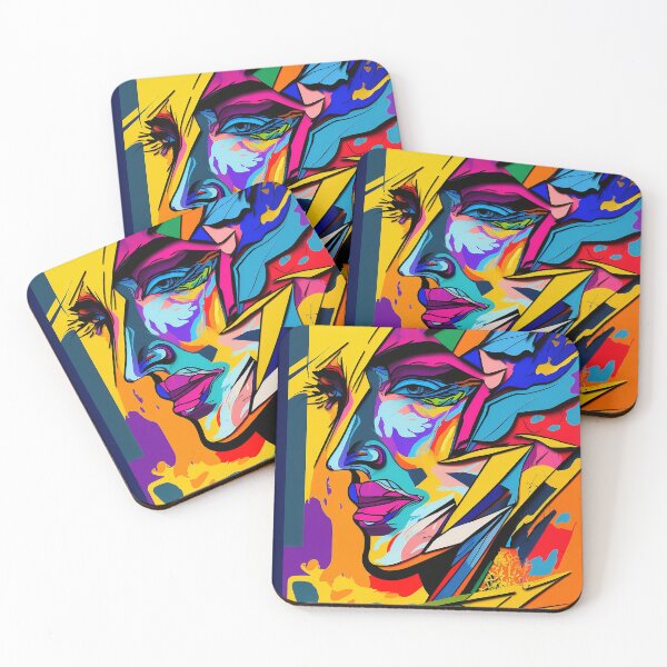Item preview, Colorful Fauvism Abstract Face Painting designed and sold by elnixart.