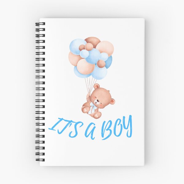 Item preview, It's a Boy Cute Teddy Bear Holding Balloons designed and sold by BoomBoomBaby.