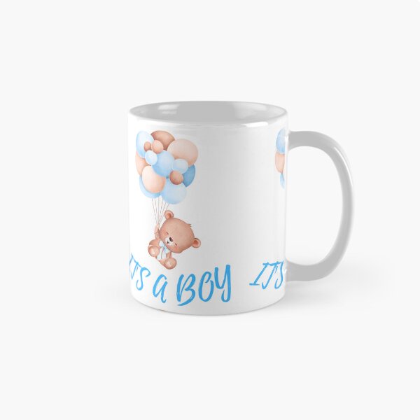 Item preview, It's a Boy Cute Teddy Bear Holding Balloons designed and sold by BoomBoomBaby.
