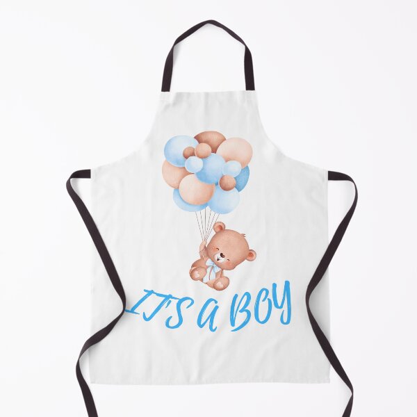 Item preview, It's a Boy Cute Teddy Bear Holding Balloons designed and sold by BoomBoomBaby.
