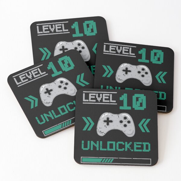 Item preview, Level 10 unlocked - 10th birthday Gamer shirt designed and sold by Gerald Waters.