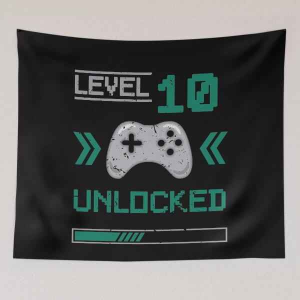 Artikelvorschau, Level 10 freigeschaltet – Gamer-Shirt zum 10. Geburtstag entworfen und verkauft von Gerald Waters.