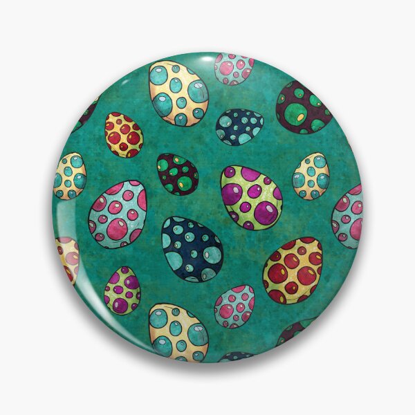 Item preview, Brightly colored eggs on green watercolor texture, Happy Easter eggs designed and sold by NadiaChevrel.