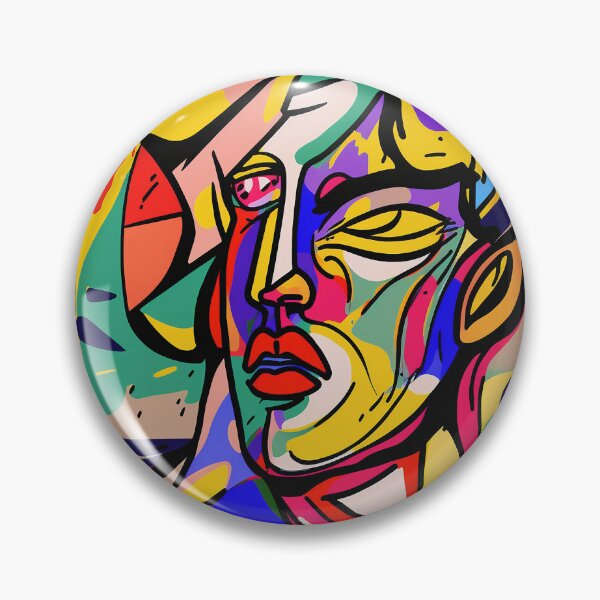 Item preview, Colorful Fauvism Abstract Face Painting designed and sold by elnixart.