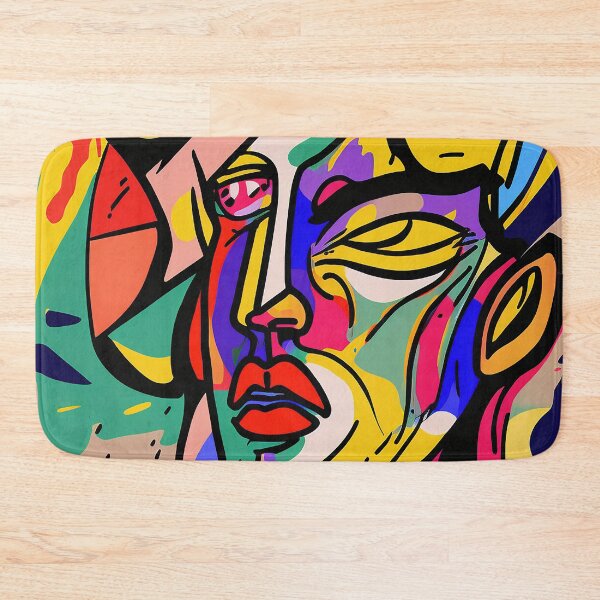 Item preview, Colorful Fauvism Abstract Face Painting designed and sold by elnixart.