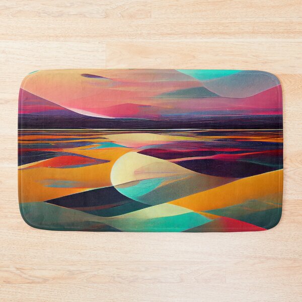 Item preview, colorful sunset space desert cyberpunk pattern designed and sold by AstraNovaStudio.