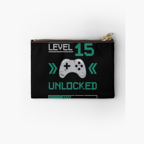 Item preview, Level 15 unlocked - 15th birthday Gamer shirt designed and sold by Gerald Waters.