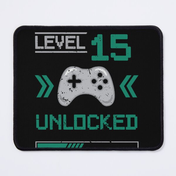 Item preview, Level 15 unlocked - 15th birthday Gamer shirt designed and sold by Gerald Waters.