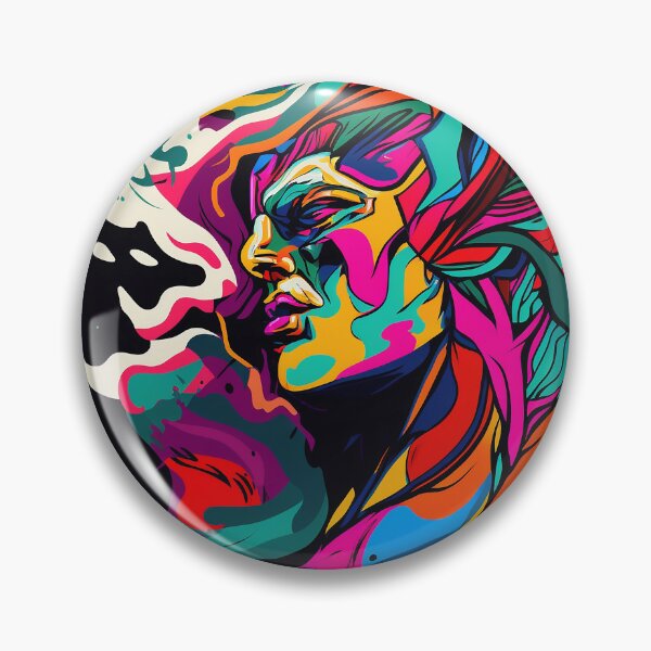 Item preview, Colorful Fauvism Abstract Face Painting designed and sold by elnixart.